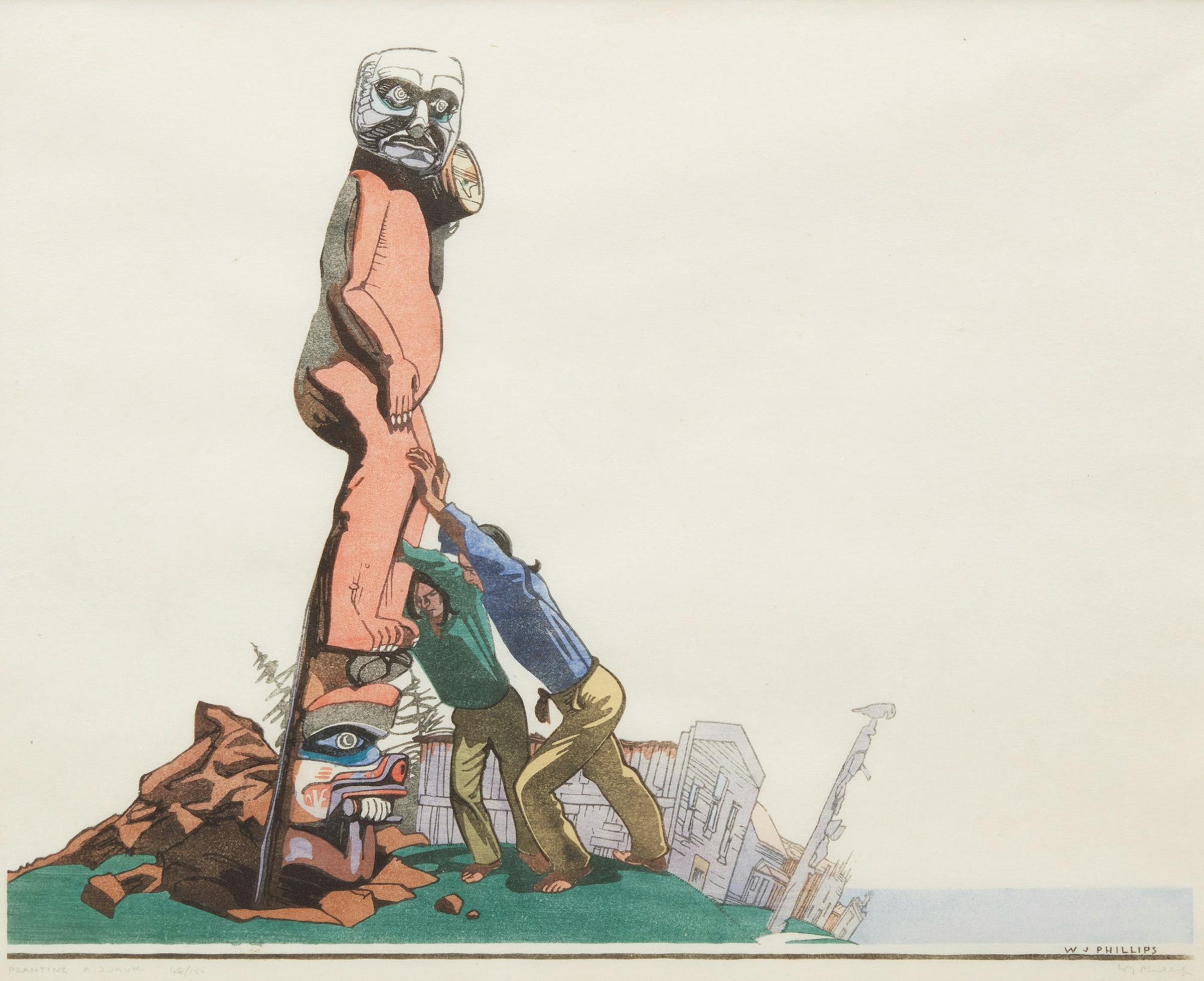 Walter Joseph (W.J.) Phillips (1884-1963) - Planting a Zunuk