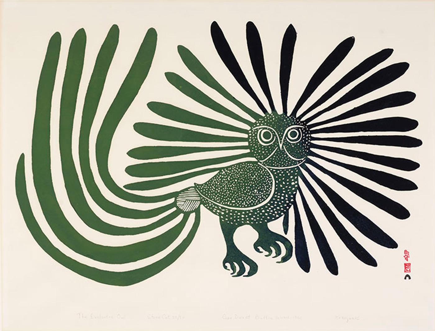 Kenojuak Ashevak (1927-2013) - The Enchanted Owl