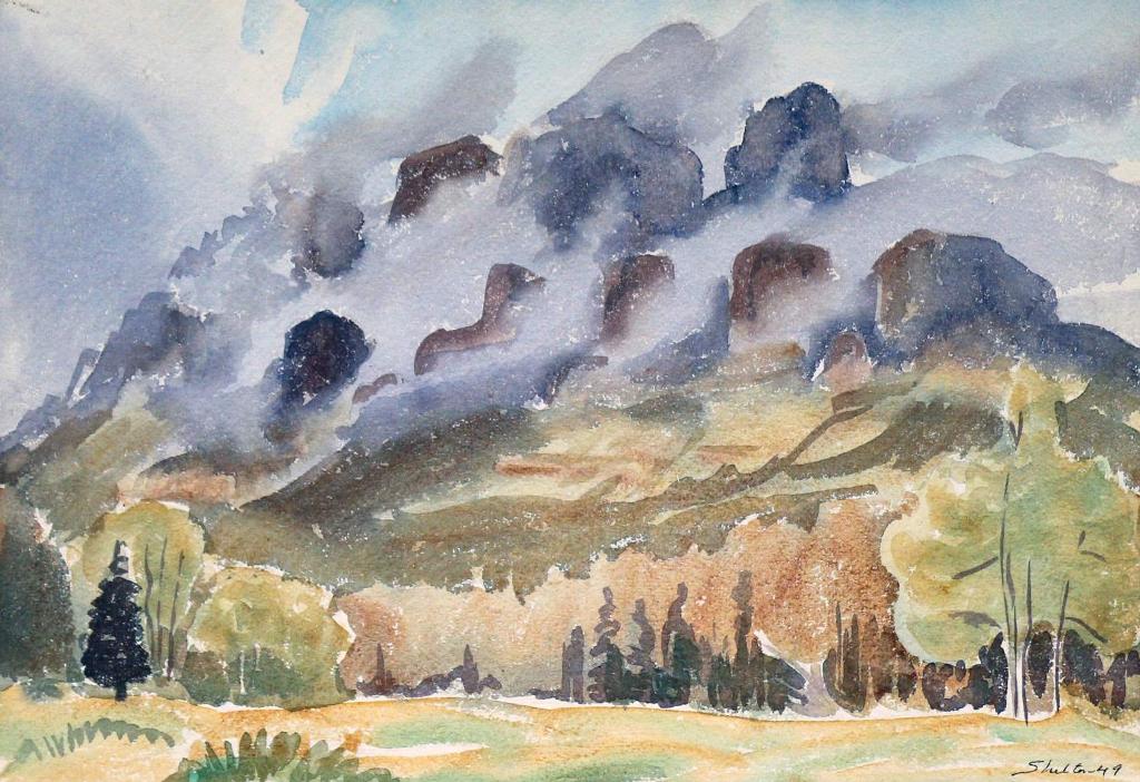 Margaret Dorothy Shelton (1915-1984) - Mountain In The Mist; 1949