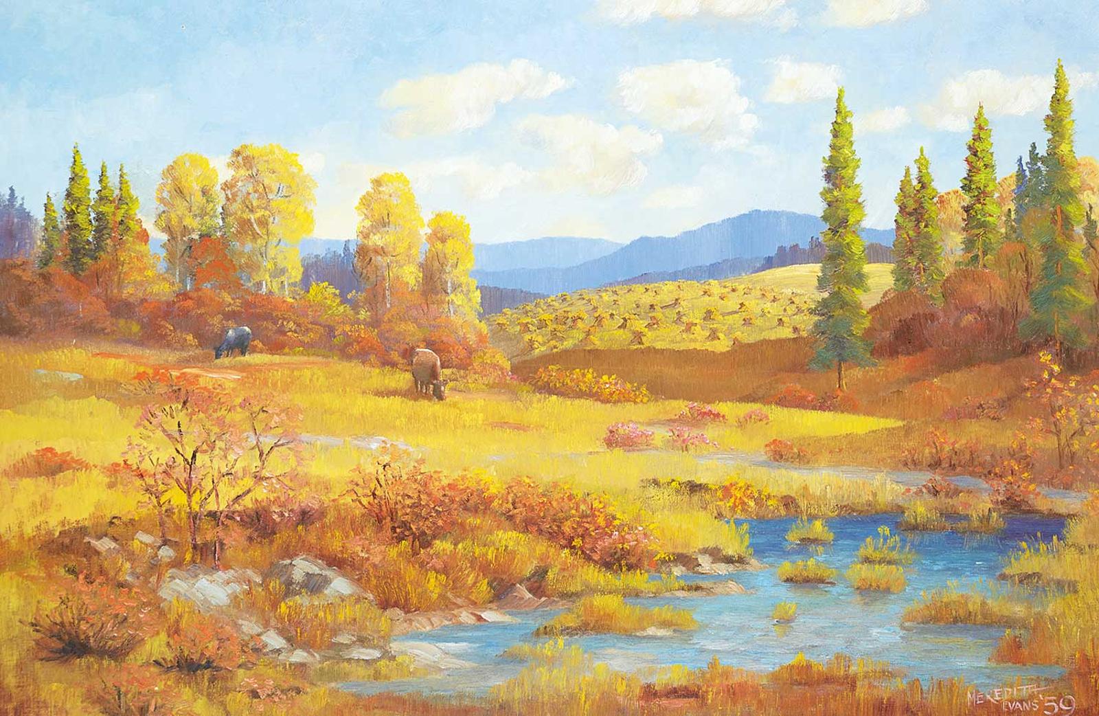Meredith Evans (1919-1996) - Untitled - Fall Grazing