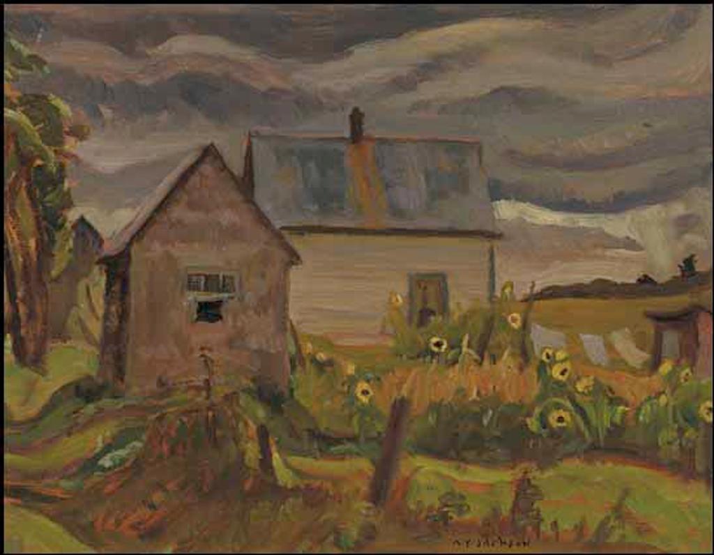 Alexander Young (A. Y.) Jackson (1882-1974) - Farmhouse / Northern Lake (verso)