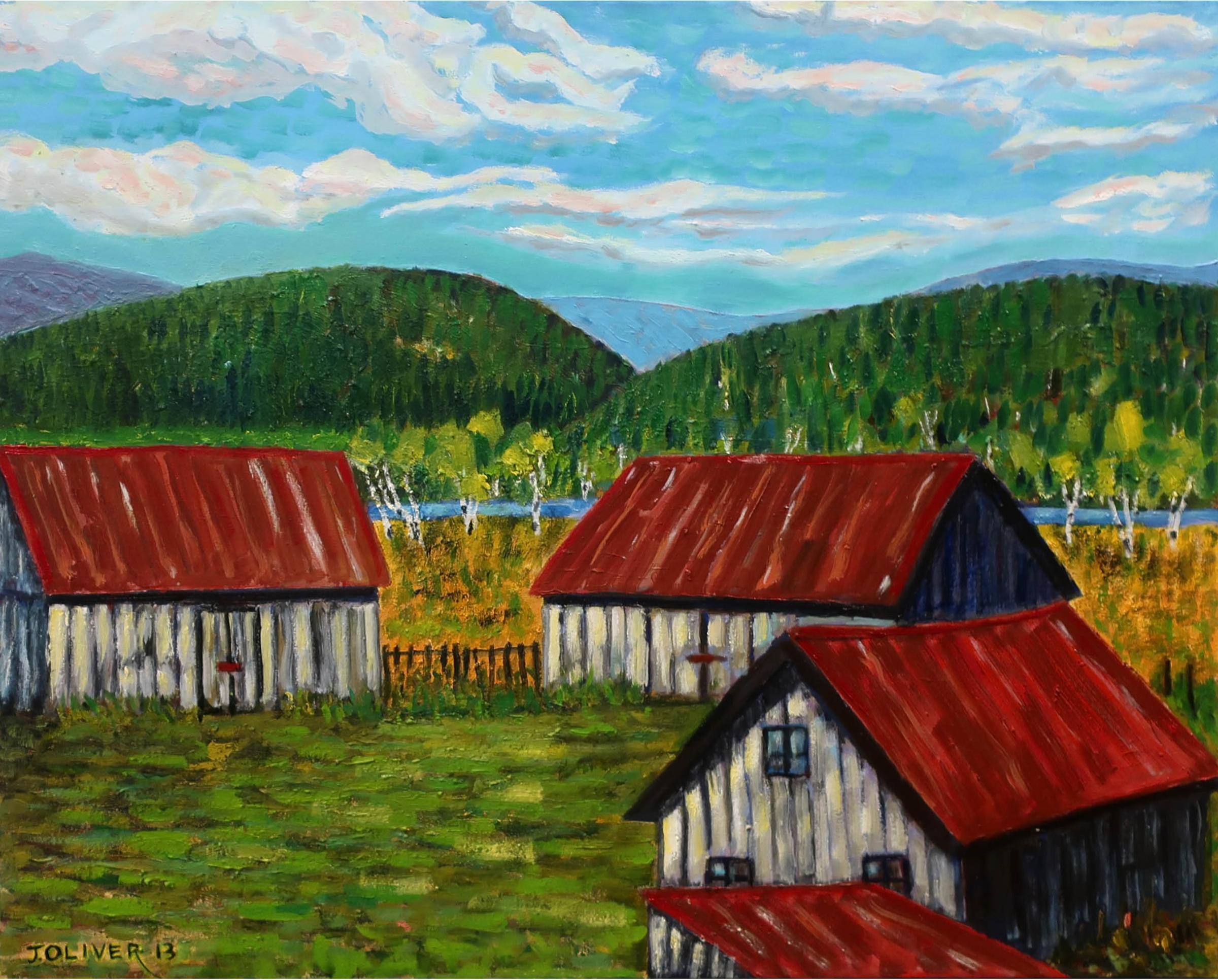 John Oliver (1939) - Northern Quebec Farm - North Of Mont Laurier, Pq On Road To Clova, Hy 309