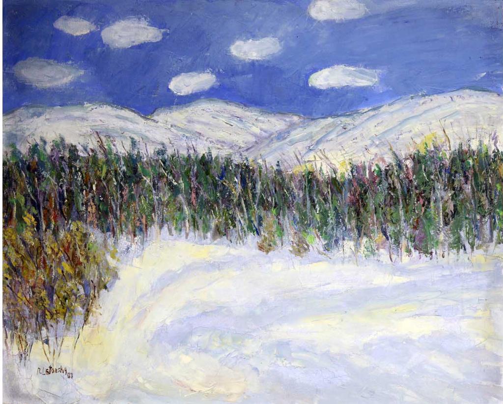 Nathan Letovsky (1925-2014) - Winter Scene' Val David-Laurentians-Quebec