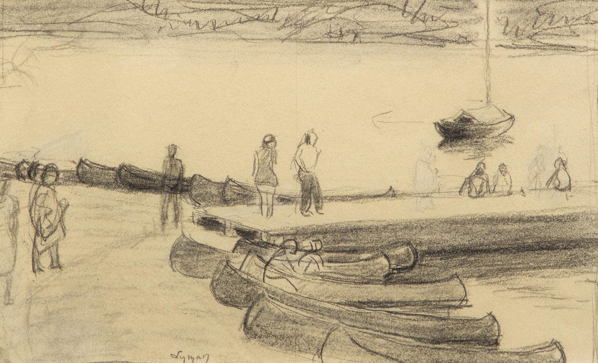 John Goodwin Lyman (1886-1967) - Canoë au soleil de midi, c. 1950