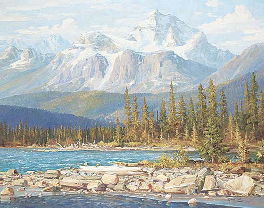 Duncan Mackinnon Crockford (1922-1991) - Mt. Fryatt and Athabasca River, Alberta