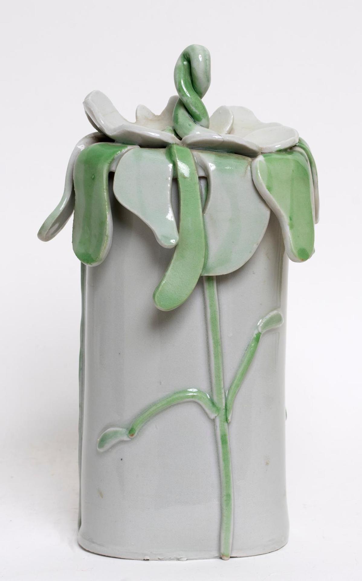 Joan McNeil (1941) - Lidded Vase with Floral Motif