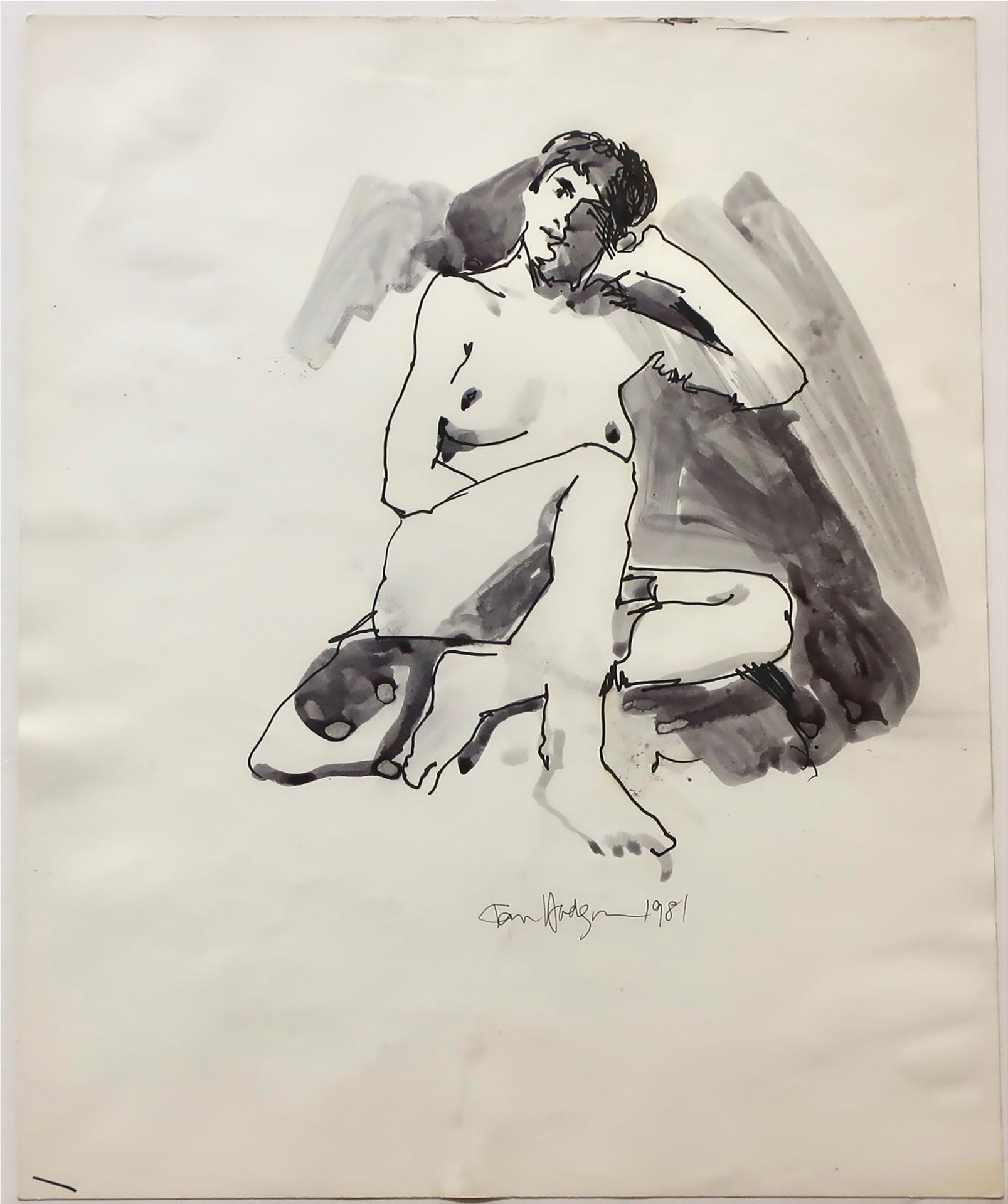 Thomas (Tom) Sherlock Hodgson (1924-2006) - Seated Nude