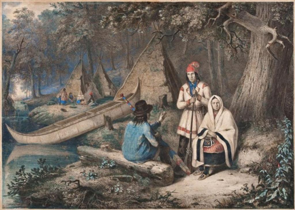 Cornelius David Krieghoff (1815-1872) - Indian Wigwam in Lower Canada