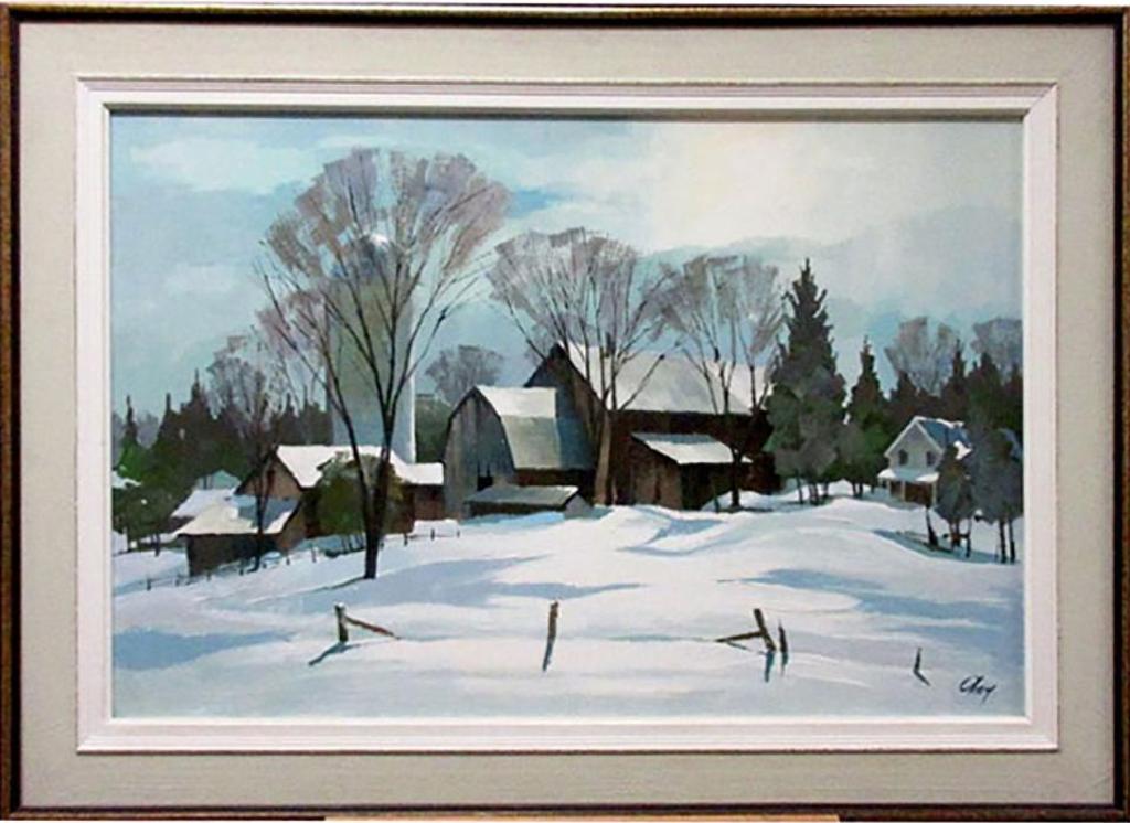 Ronald N. Okey (1921-2004) - Winter Farm Study