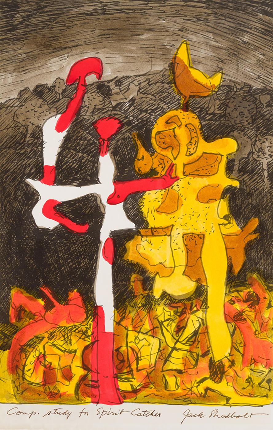 Jack Leaonard Shadbolt (1909-1998) - Comp. Study for Spirit Catcher