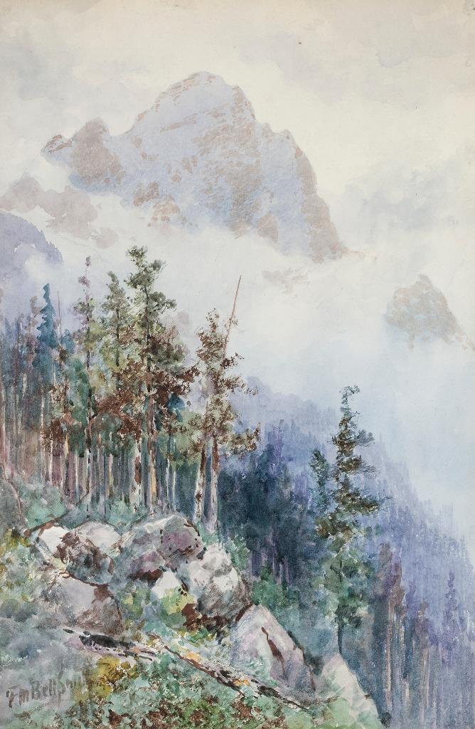 Frederic Martlett Bell-Smith (1846-1923) - Mountains With Mist And Glaciers