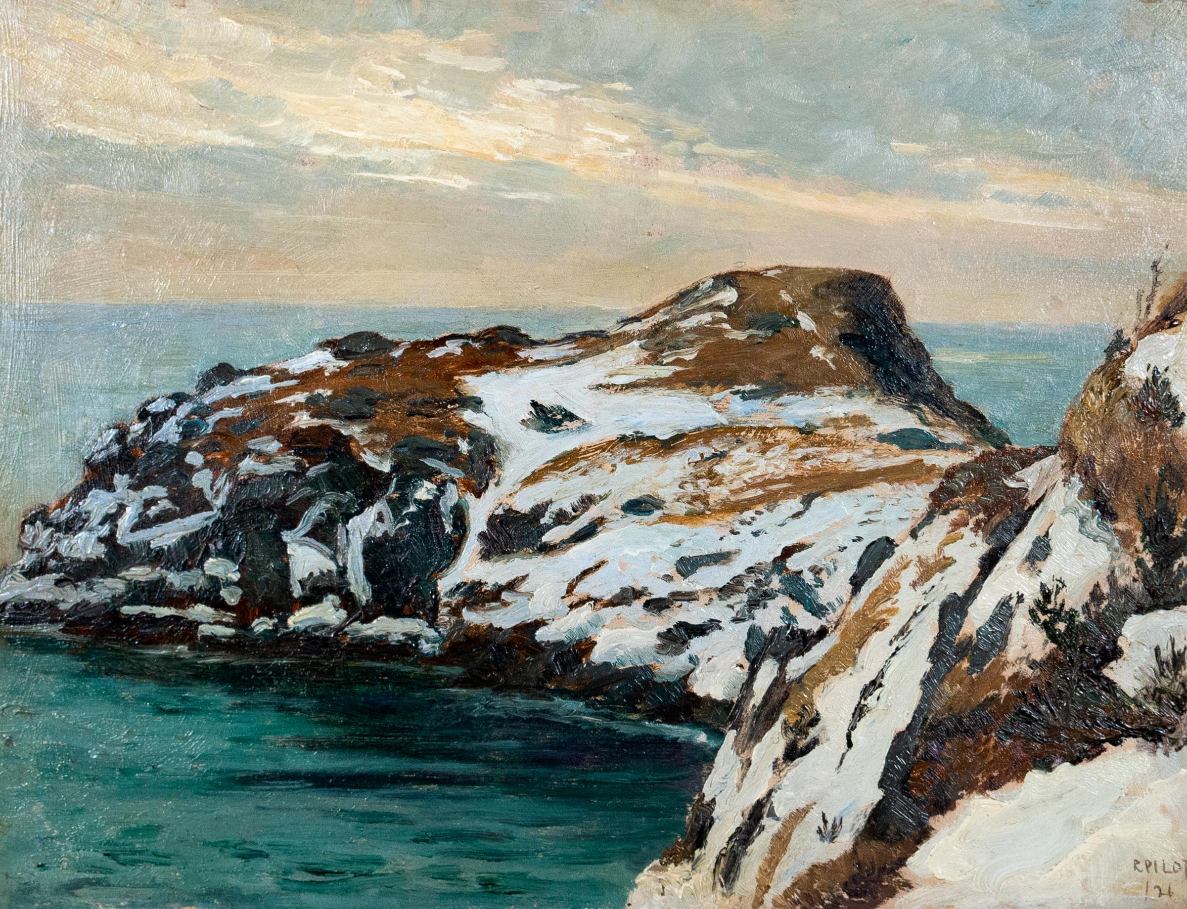 Robert Wakeham Pilot (1898-1967) - Snow on the Cliffs, Grand Manan, NB, 1926