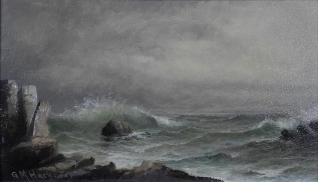 George M. Hathaway (1852-1903) - stormy coastline