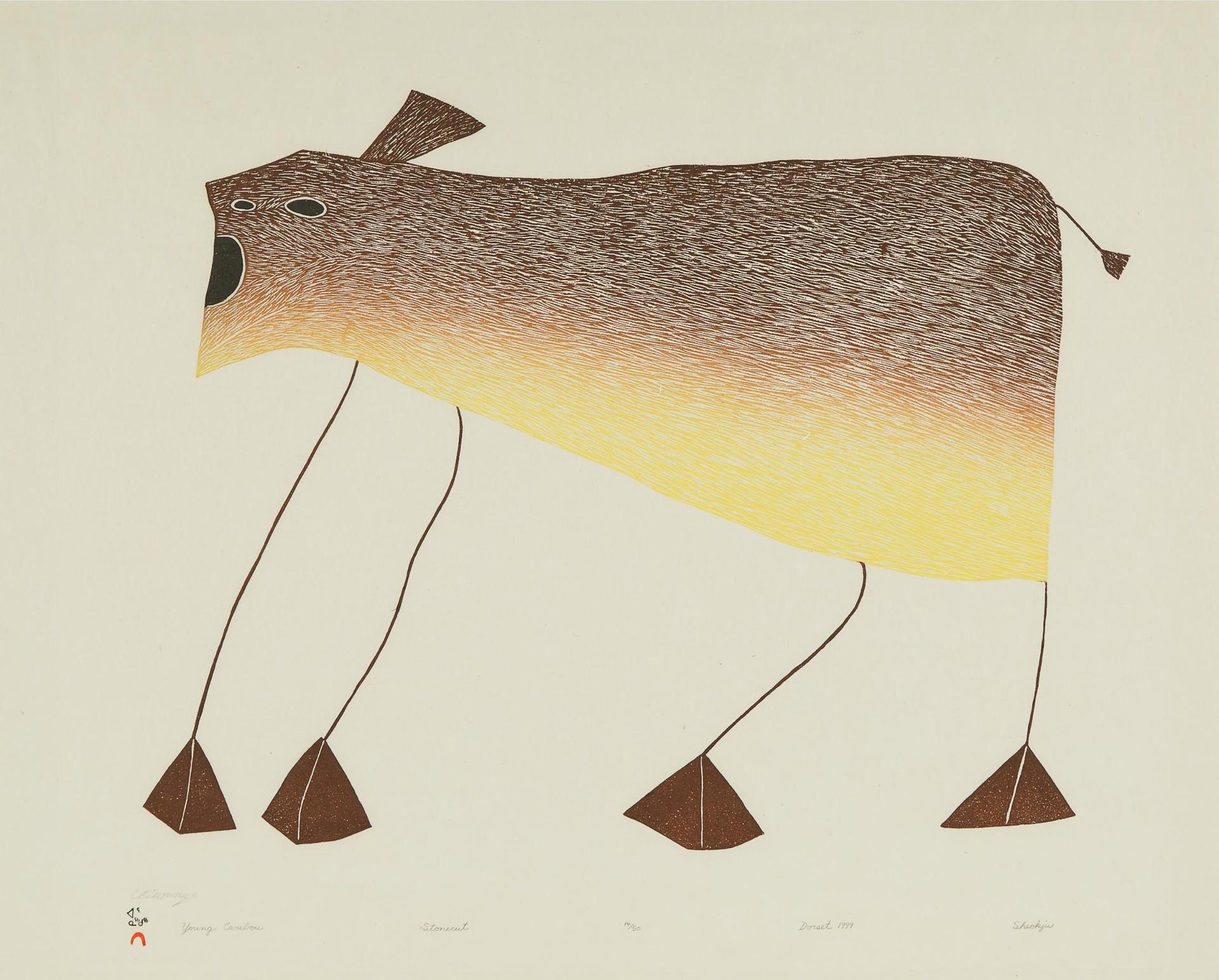 Sheojuk Etidlooie (1932-1999) - Young Caribou