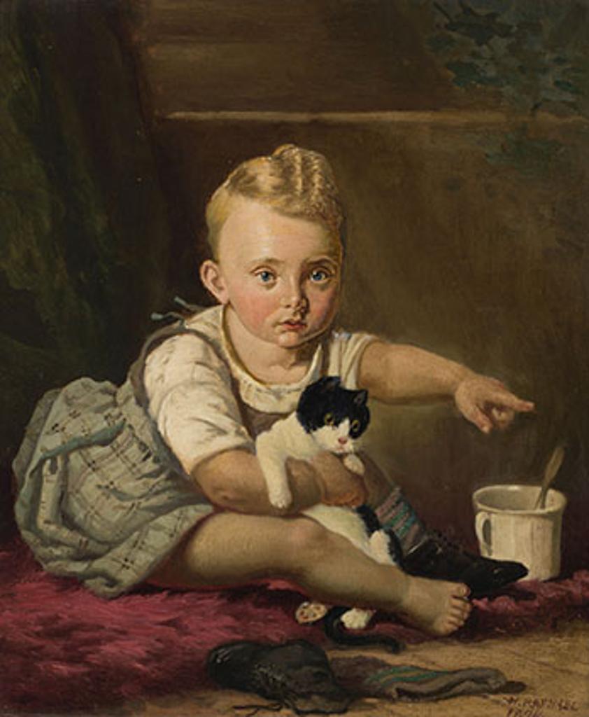 William Raphael (1833-1914) - Child with Cat