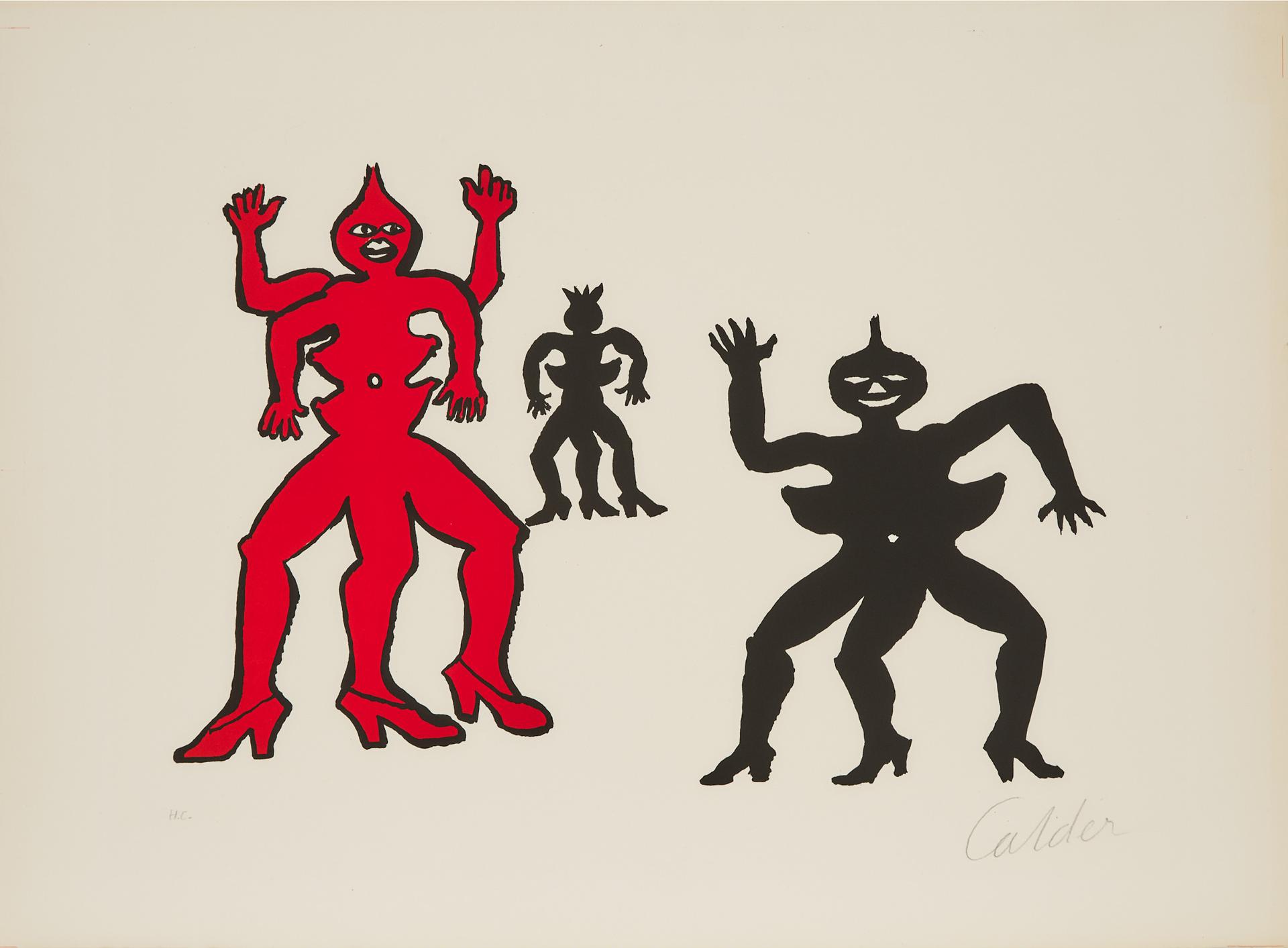 Alexander Calder (1898-1976) - Une Famille De Là-Bas, 1975