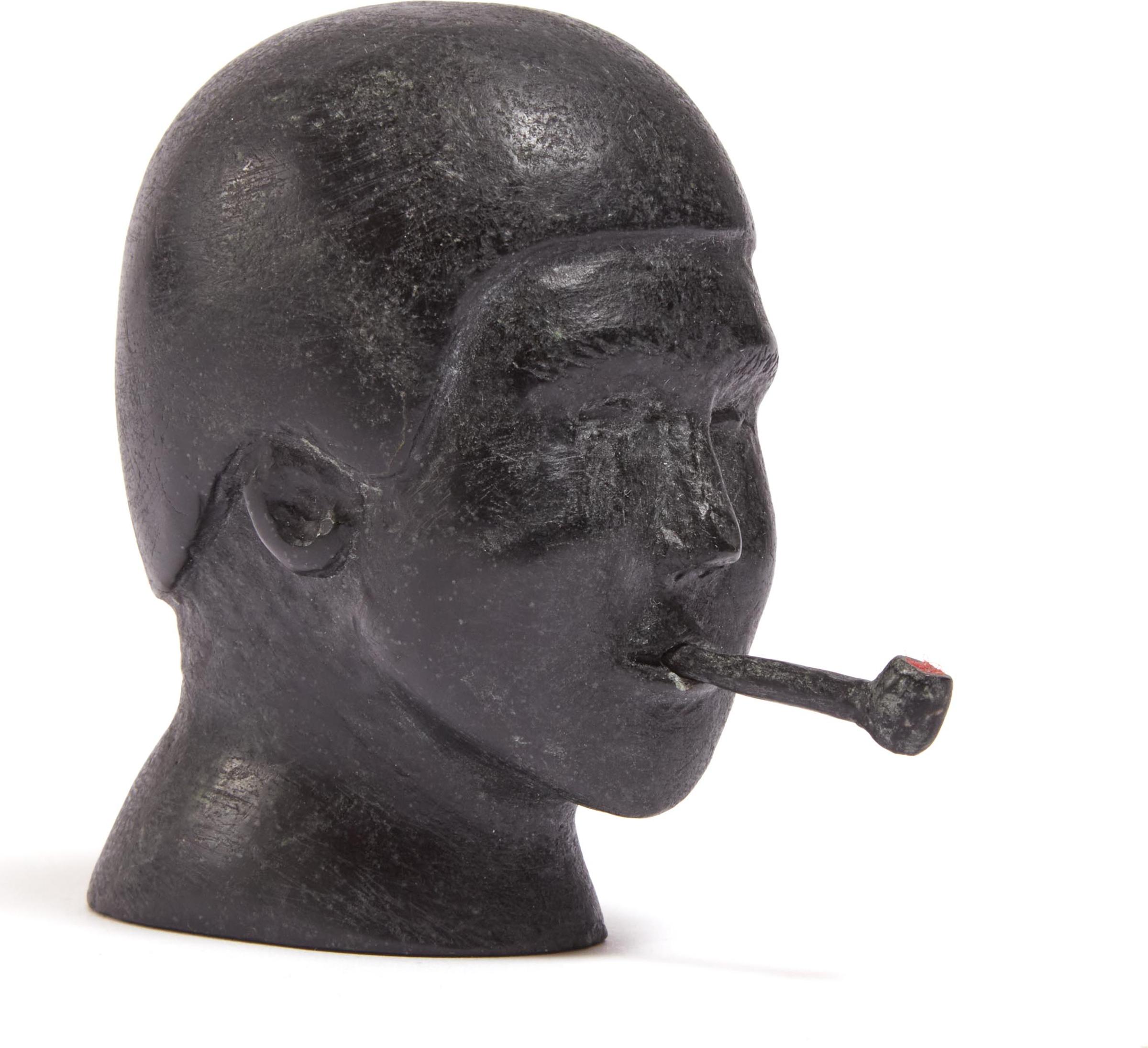 Nancy Pukingrnak Aupaluktuq (1940) - Man With Pipe, Ca. 1980
