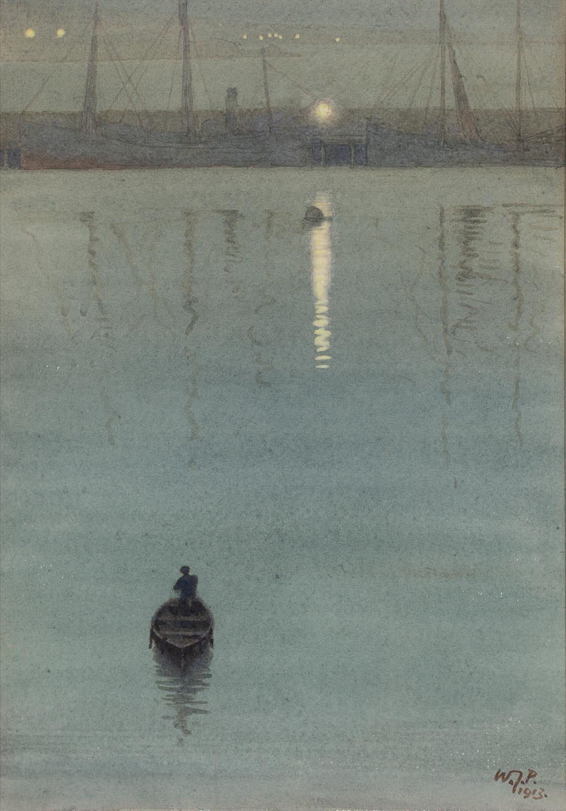 Walter Joseph (W.J.) Phillips (1884-1963) - Nocturne With Boat, 1913