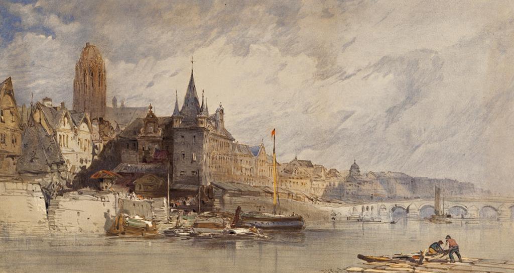 William Callow (1812-1908) - Activity at the Waterfront