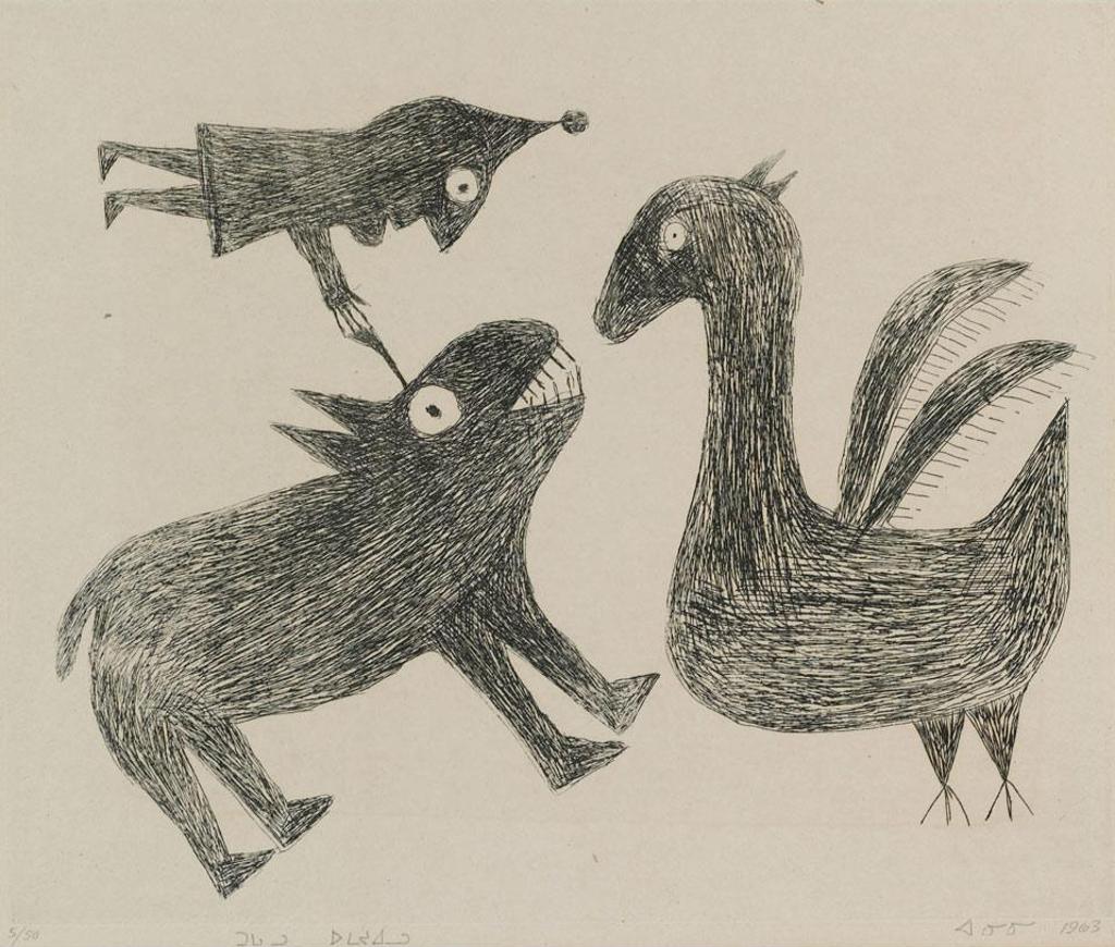 Anirnik Oshuitoq (1902-1983) - Spirit With Animals