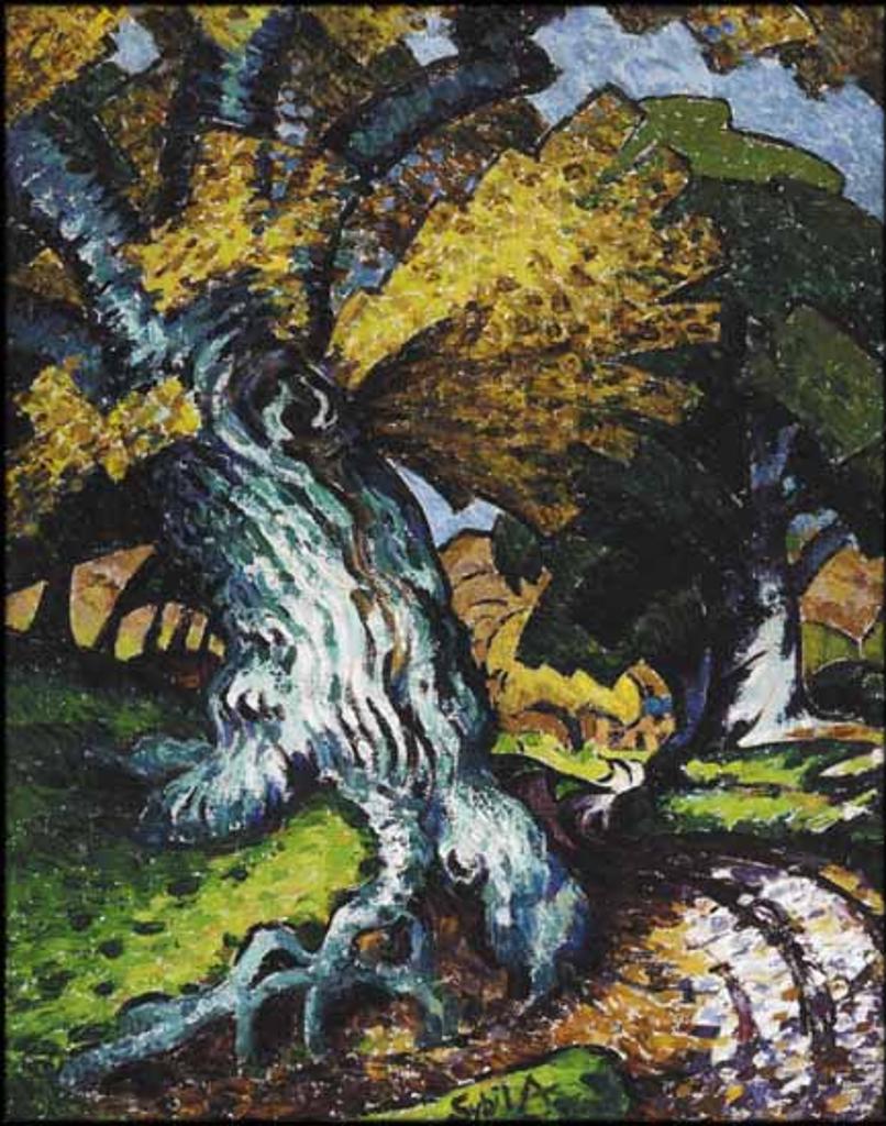 Sybil Andrews (1898-1992) - Swirling Tree
