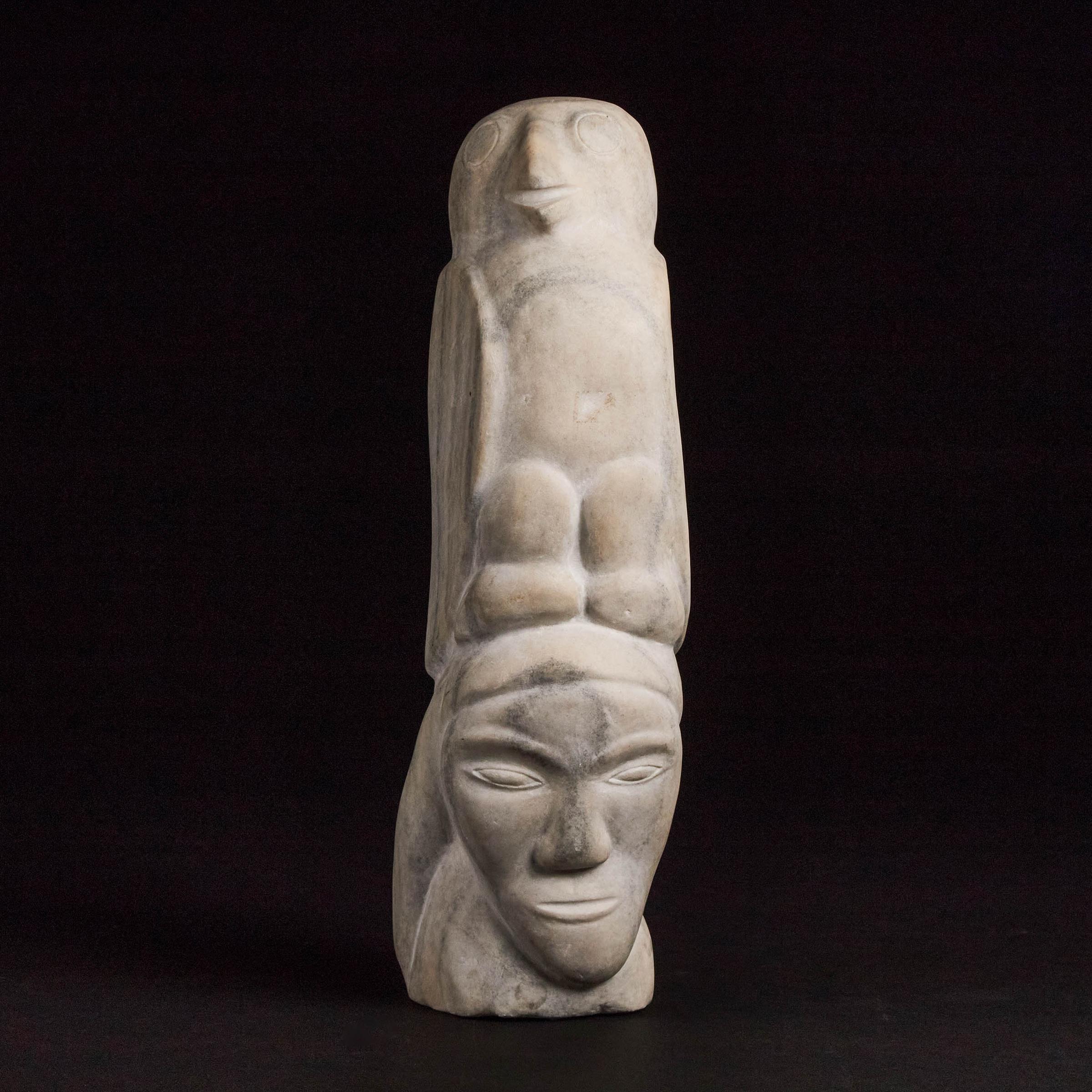 Kenojuak Ashevak (1927-2013) - Owl And Woman