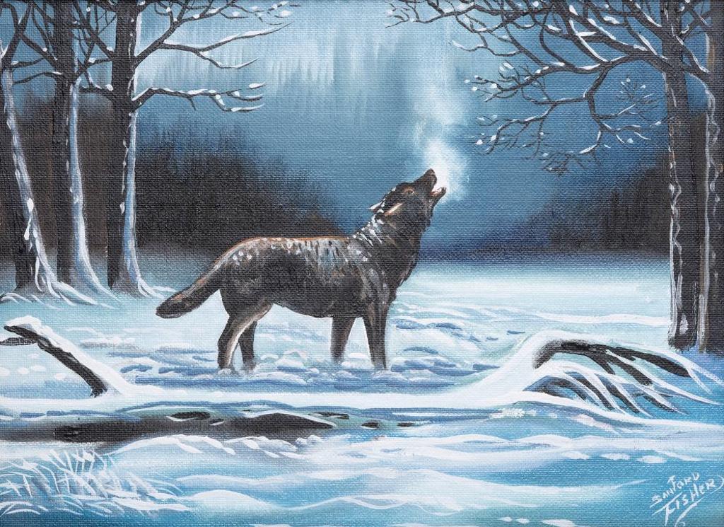 Sanford Fisher (1927-1988) - Howling at the Northern Lights