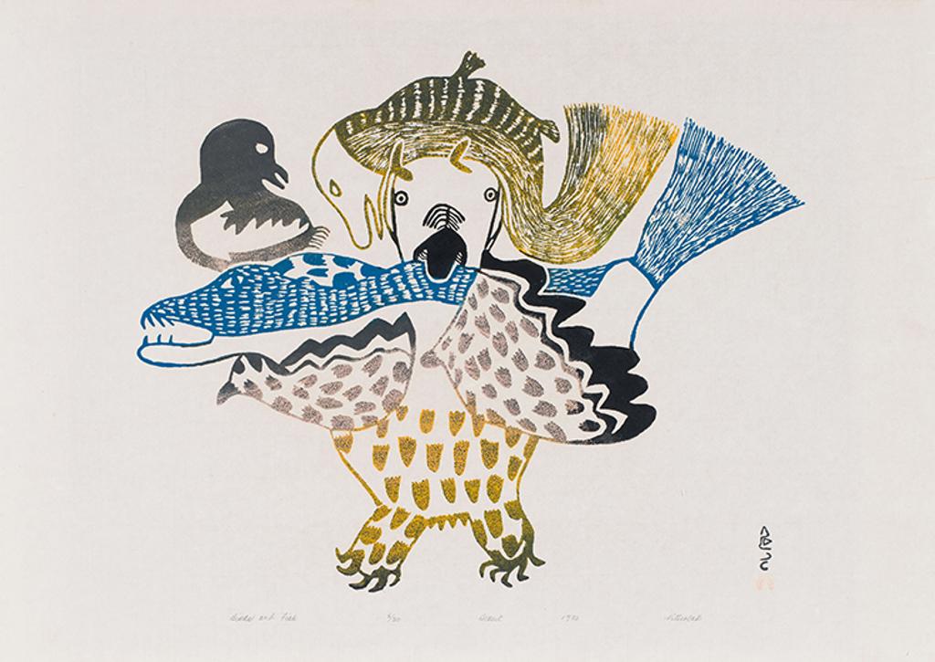 Pitseolak Ashoona (1904-1983) - Birds and Fish
