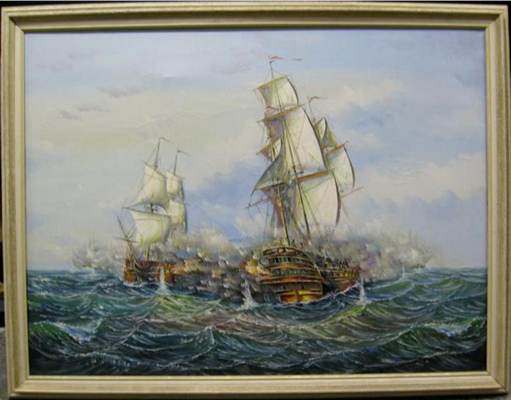 J. Harvey - Galleon Ships In Battle