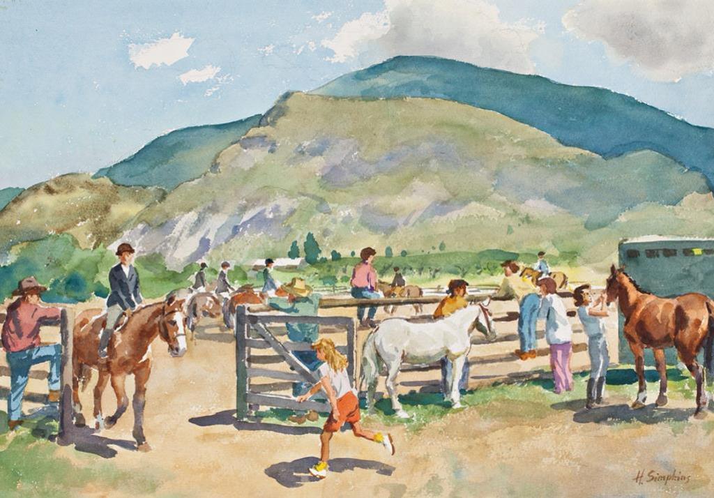 Henry John Simpkins (1906-1995) - Children Riding in the Foothills