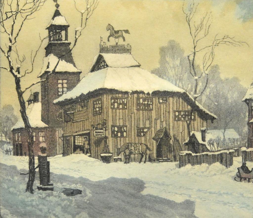 Nicholas Hornyansky (1896-1965) - The Old Livery, The Old Smithy