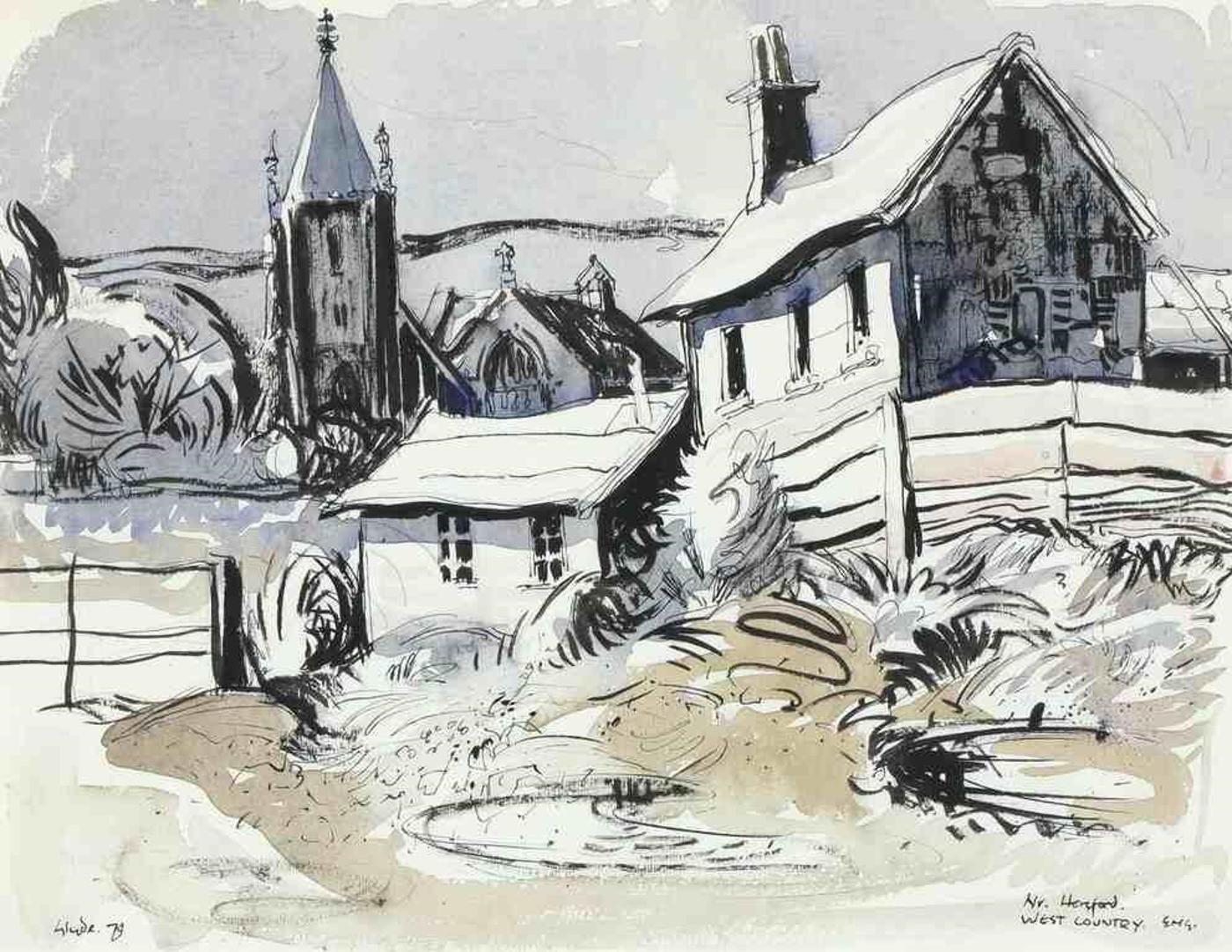 Henry George Glyde (1906-1998) - Nr. Hereford, West Country, Eng.; 1979