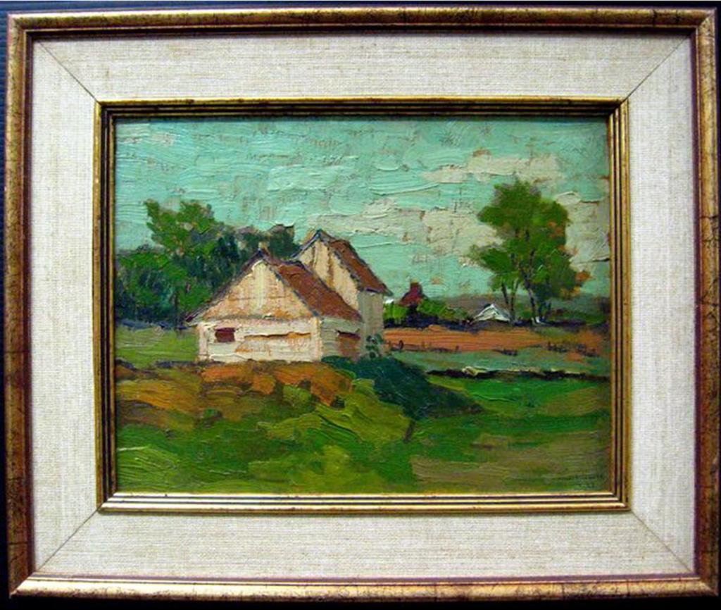 Paul Barnard Earle (1872-1955) - Farmscape With Sheds