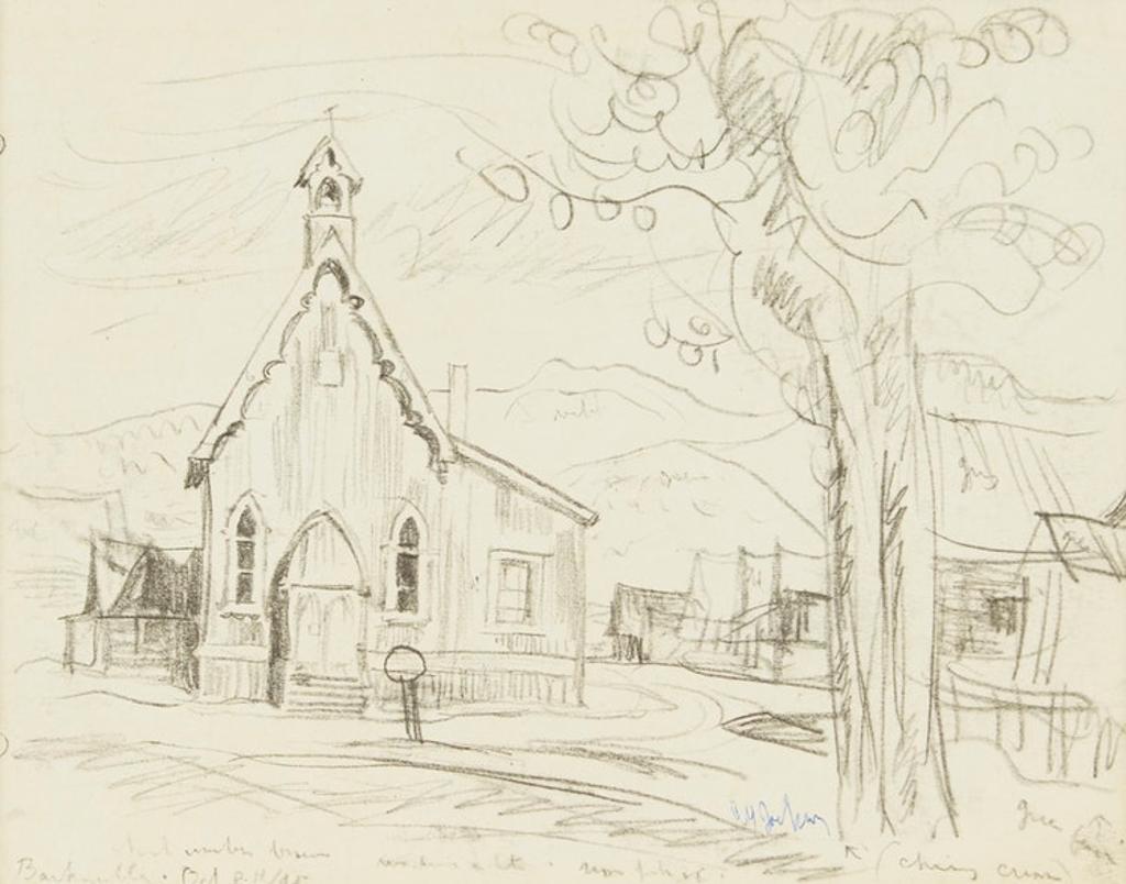 Alexander Young (A. Y.) Jackson (1882-1974) - The Church of St. Saviour's in Barkerville, B.C., October 8, 1945