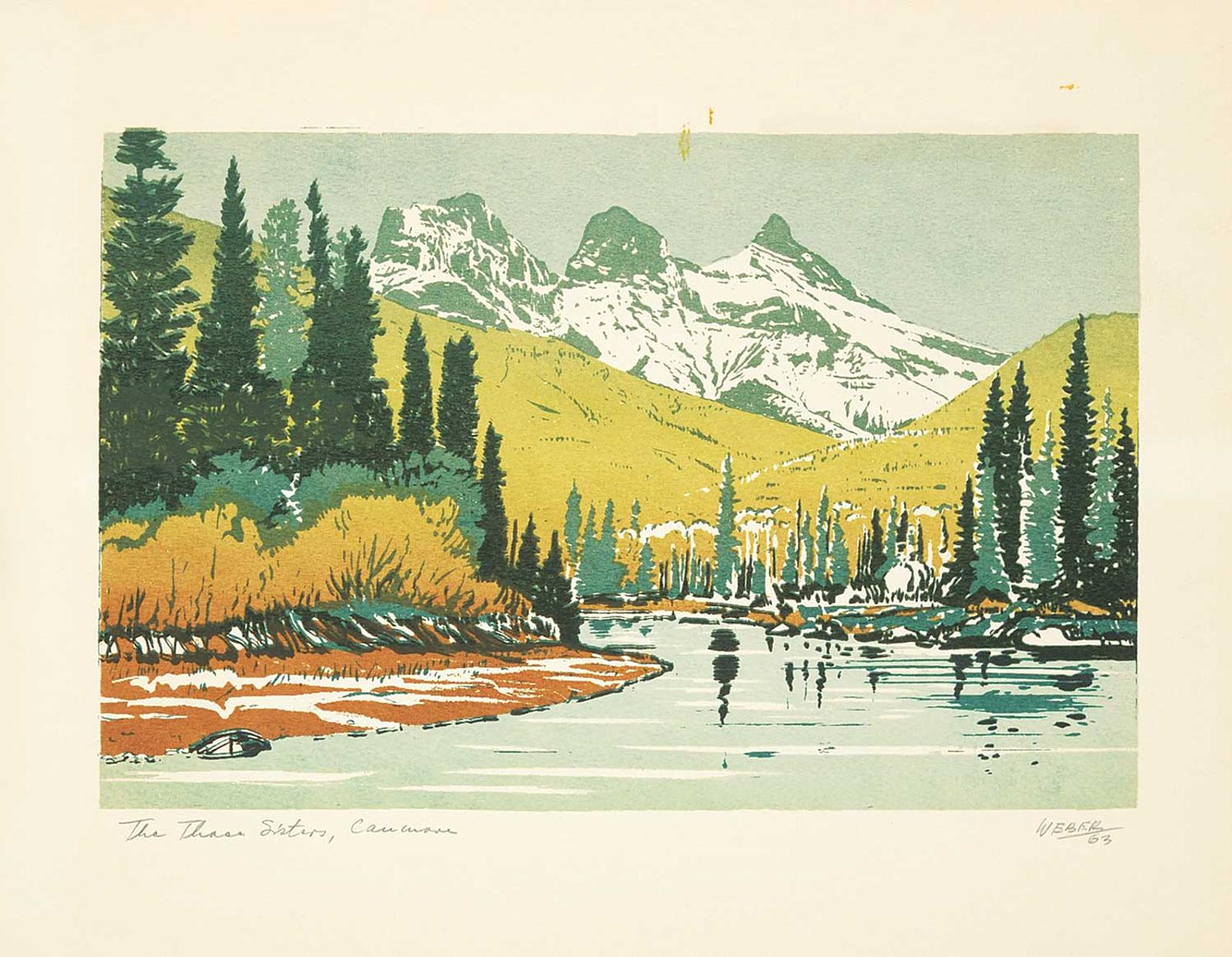 George Weber (1907-2002) - The Three Sisters, Canmore