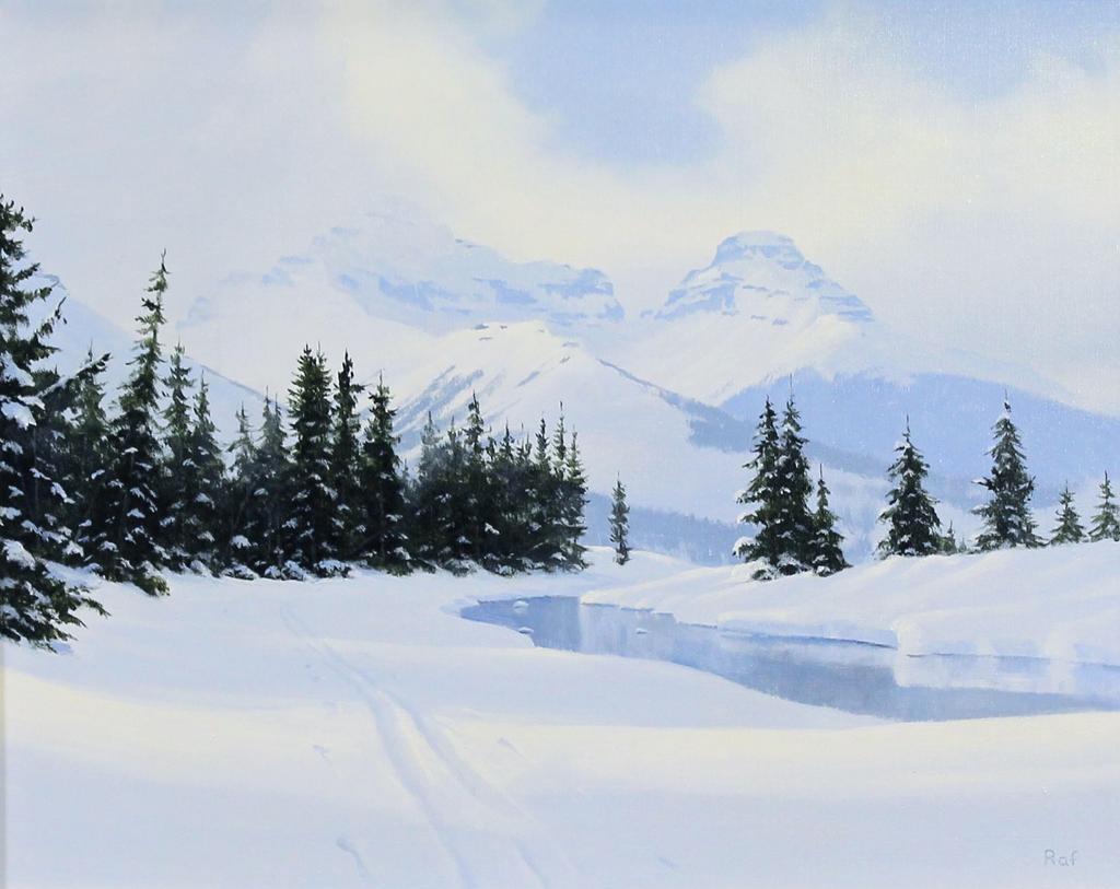 Ted Raftery (1938) - Mt. Athabasca From Nigel Peak; 1991