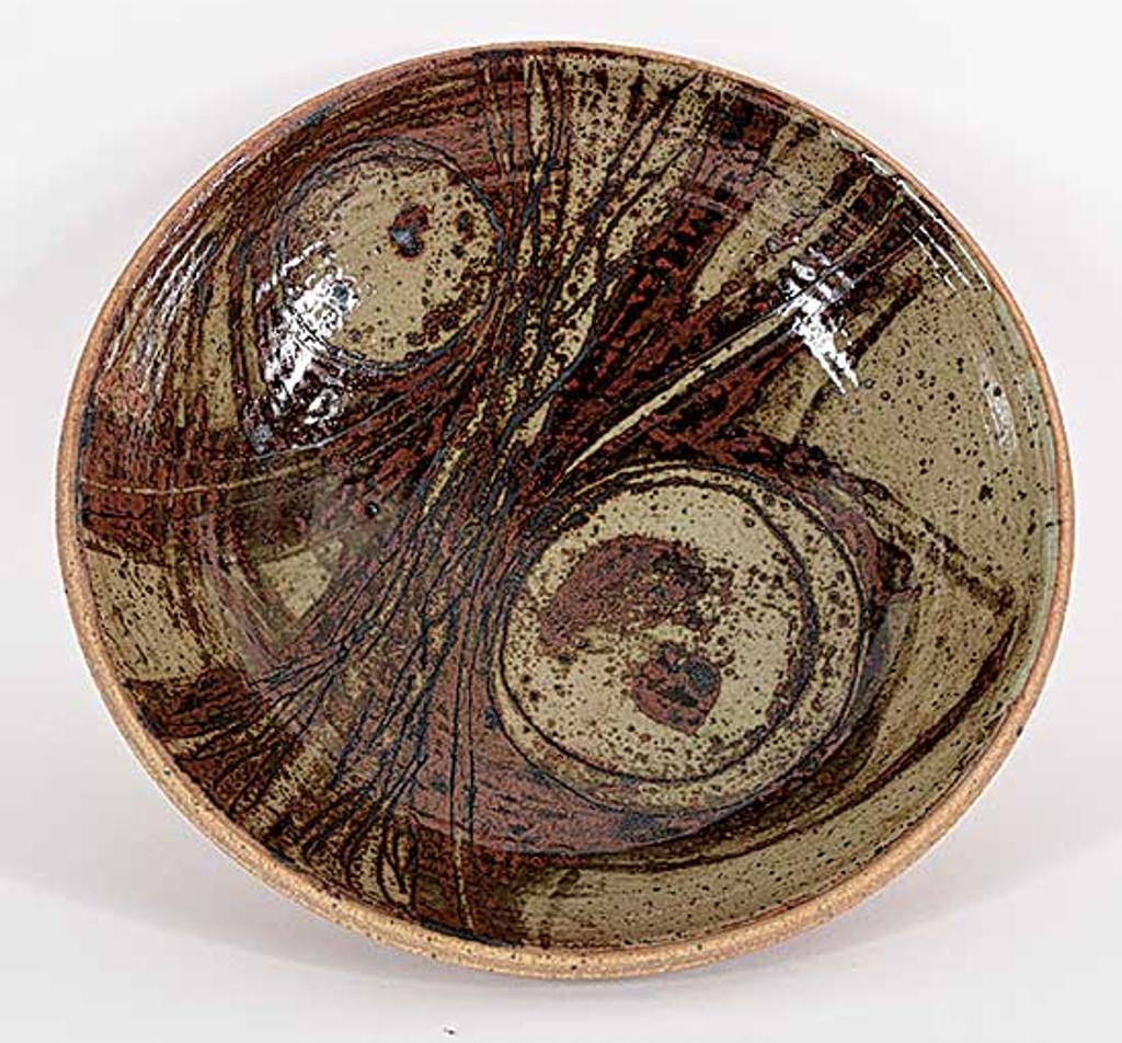 John A. Porter - Untitled - Olive and Brown Bowl with Abstract Design