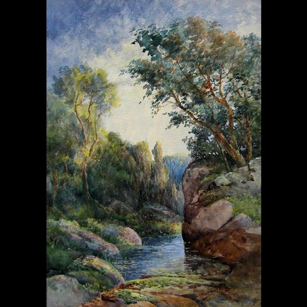 Augustus J. Pell (1859-1885) - Tranquil River Scene