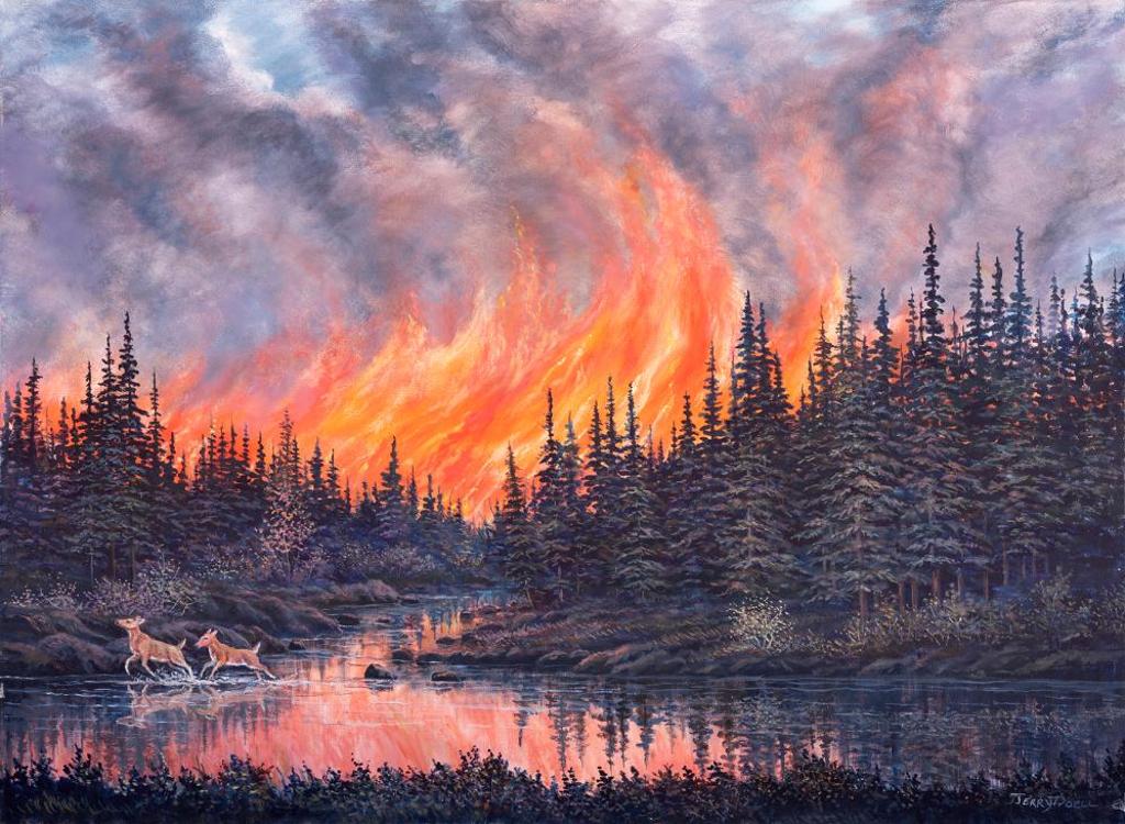 Jerry Doell (1938-2005) - Untitled - Forest Fire