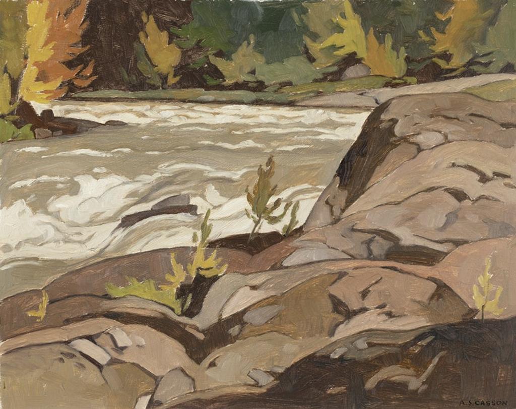 Alfred Joseph (A.J.) Casson (1898-1992) - Rapids on the Rouge River, Quebec