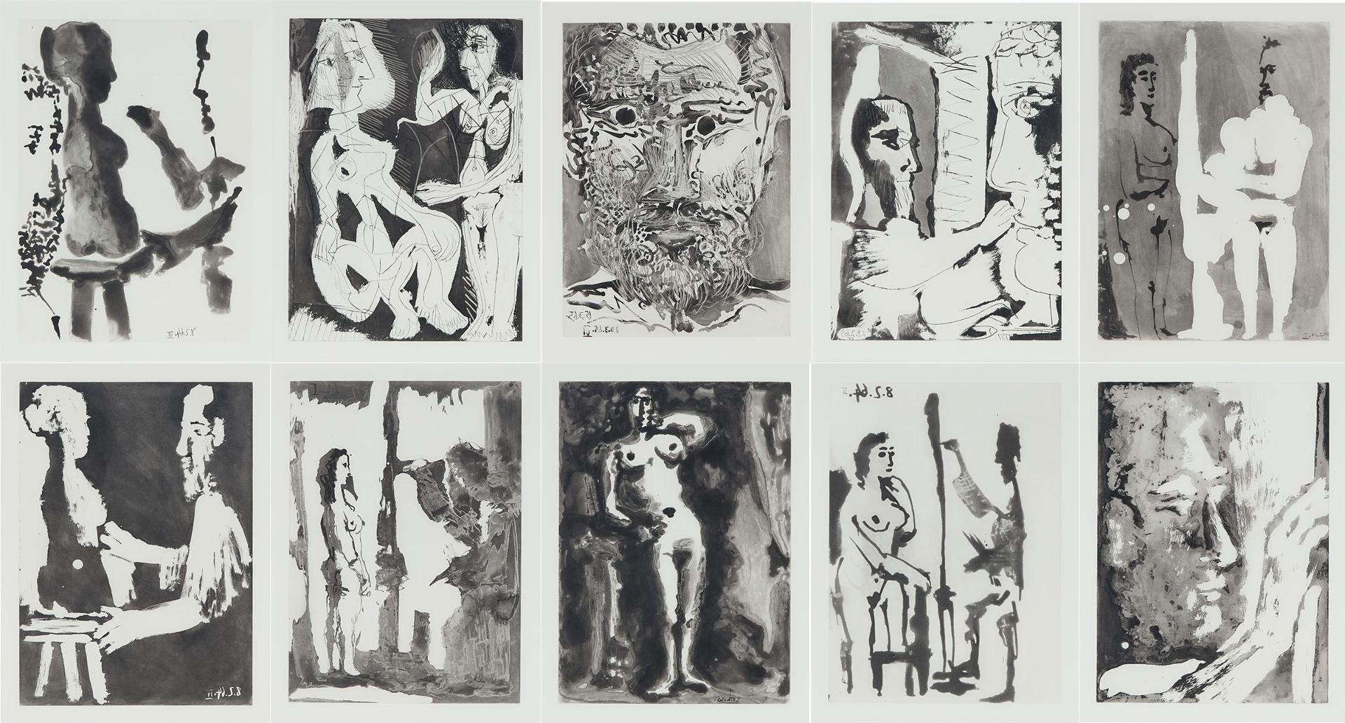Pablo Ruiz Picasso (1881-1973) - SABLE MOUVANT, 1966 [B. 1183-1192; BA. 1152-1161/B/B; C. BOOKS 136]