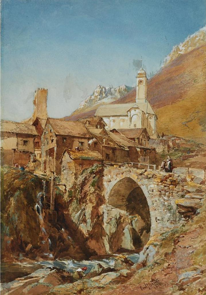 Paul Jacob Naftel (1817-1891) - Monk's Bridge, Hospenthall, St. Gothard, 1876