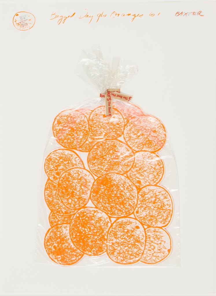 Iain Baxter (1936) - Bagged Day-Glo Oranges (Simon Fraser Centennial Suite)