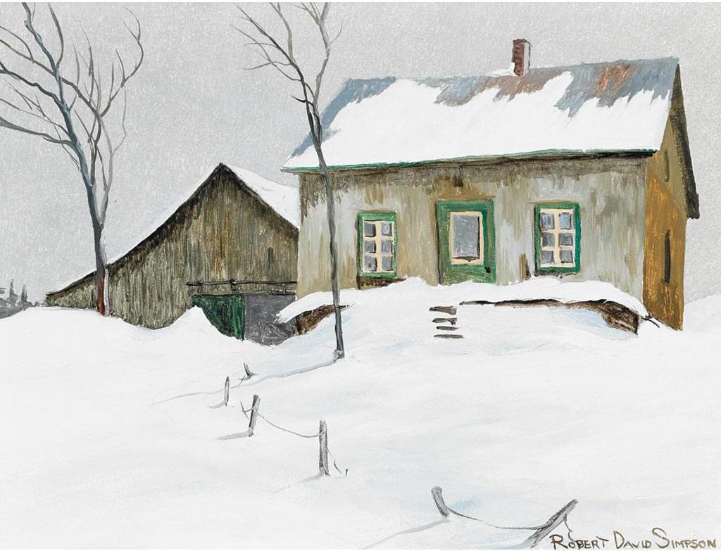 Robert David Simpson (1938) - Cottage In Winter