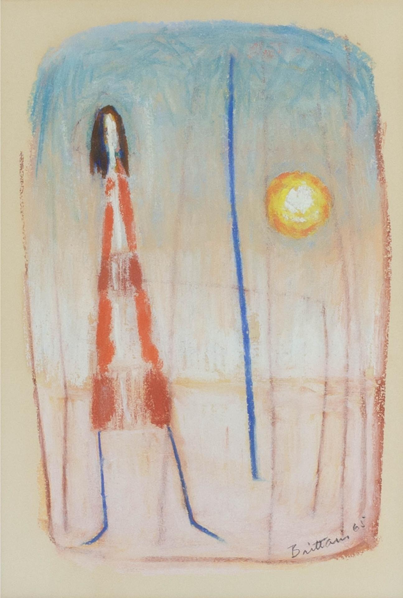 Miller Gore Brittain (1912-1968) - Figure In A Pink Field, 1965