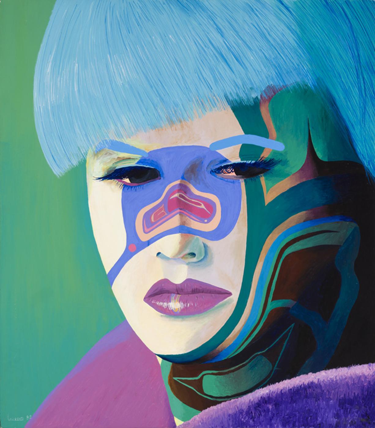 Lawrence Paul Yuxweluptun (1957) - Lady in the Blues