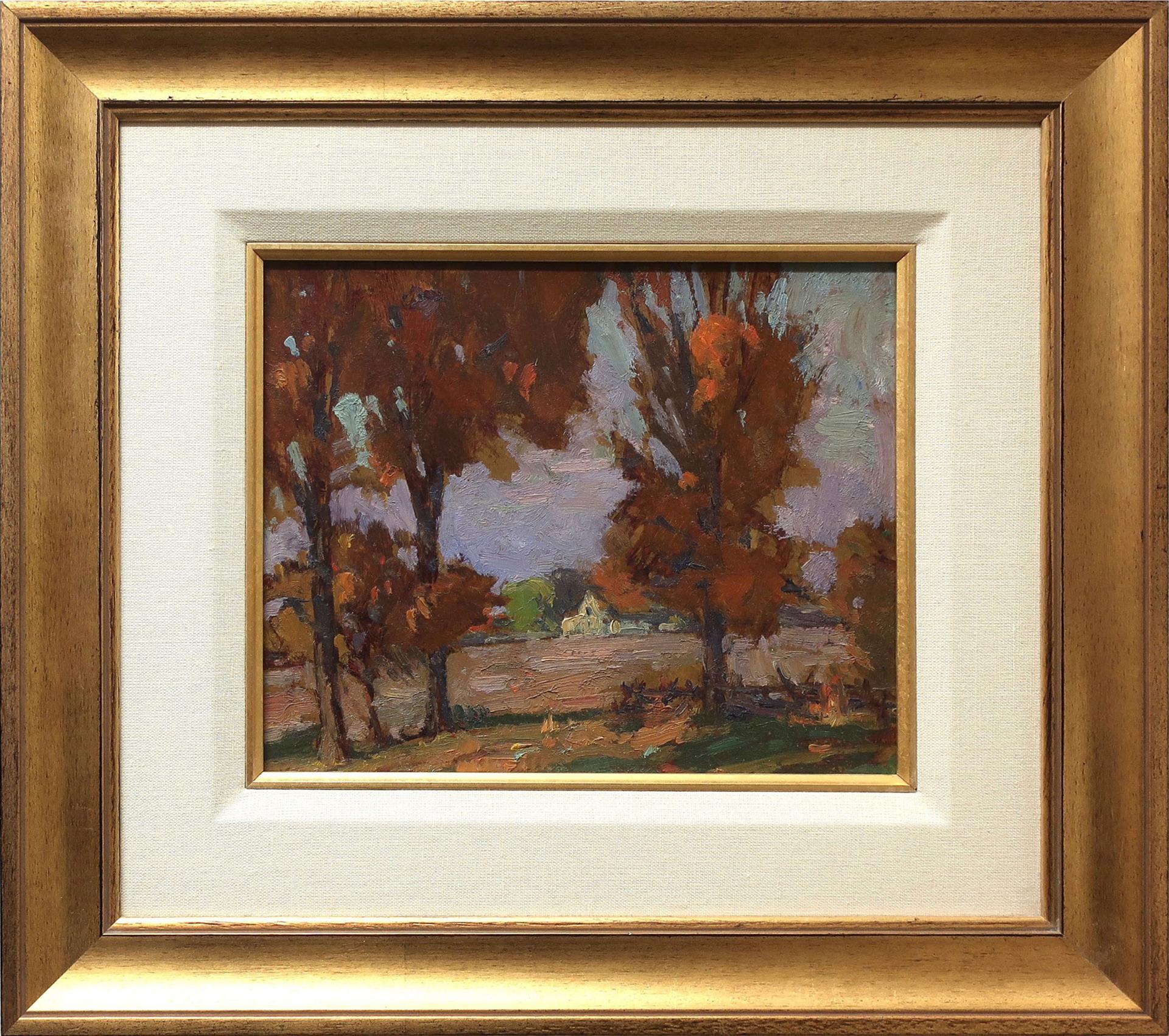 Dewitt Drake (1884-1979) - Farmhouse And Autumn Trees
