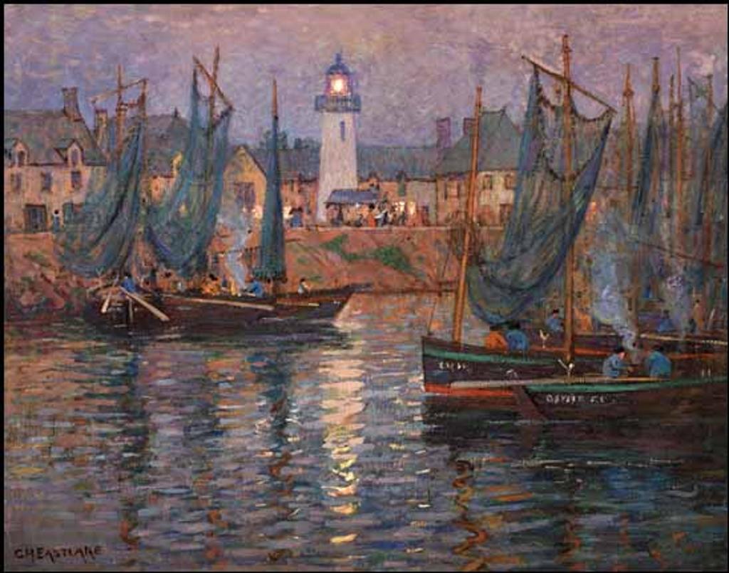 Charles Herbert Eastlake (1889-1927) - Harbour with Fishing Boats