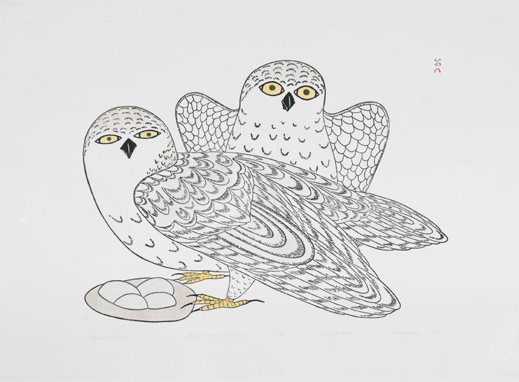 Kananginak Pootoogook (1935-2010) - Defiant Owls