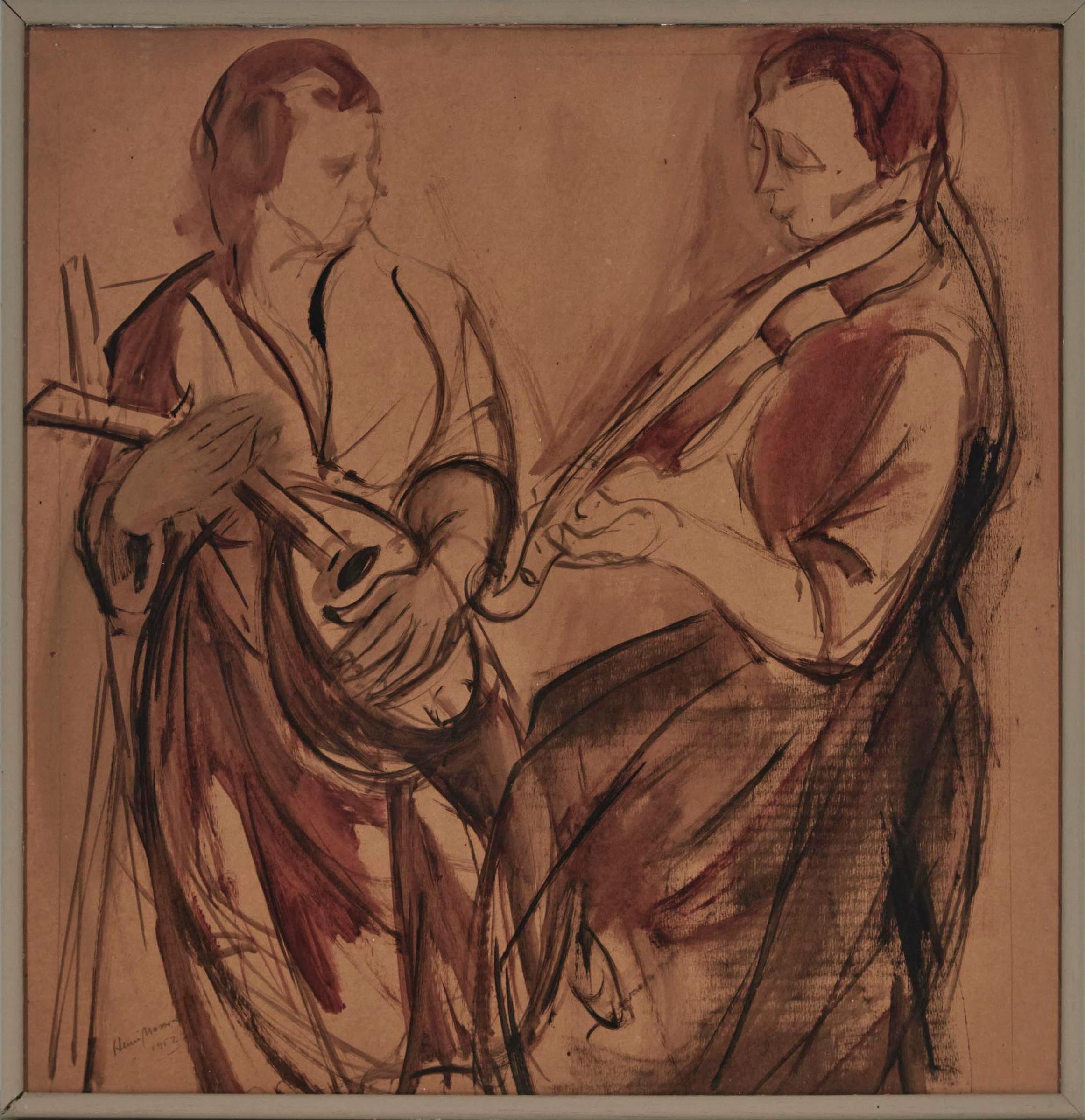 Henri Leopold Masson (1907-1996) - Untitled (Lute & Violin Players)